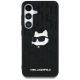 3. Etui Karl Lagerfeld Leather Monogram Pin Logo Choupette Head Samsung Galaxy S25 czarny