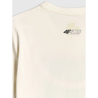 7. T-shirt regular z nadrukiem męski 4F 4FRSS26TTSHM4291-11S