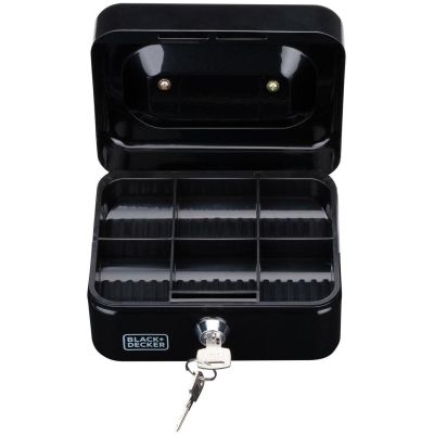 7. KASETKA METALOWA NA PIENIĄDZE DOKUMENTY 15x8x11,8 CM BLACK + DECKER