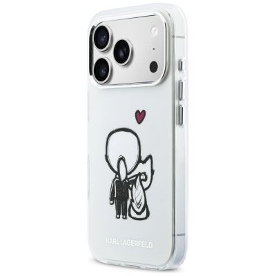 2. Etui Karl Lagerfeld Karl & Choupette Back MagSafe na iPhone 17 Pro Max - przezroczyste