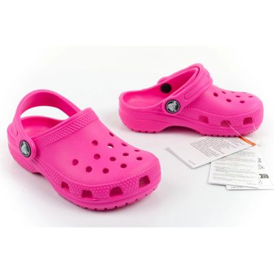 6. Crocs chodaki sandały dziecięce Classic Clog T różowe wygodne modne
