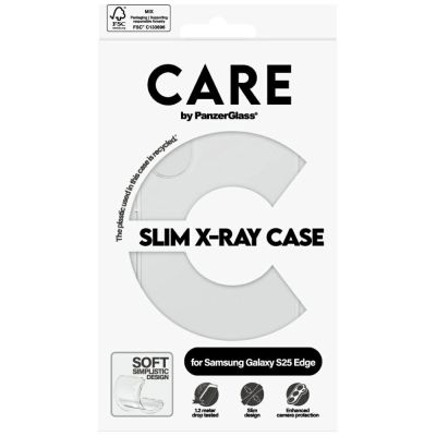 4. Etui CARE by PanzerGlass Fashion X-Ray na Samsung Galaxy S25 Edge - przezroczyste