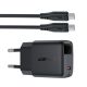 3. Ładowarka sieciowa Acefast A113 GaN PD 20W USB-C z wyświetlaczem z kablem USB-C - czarna