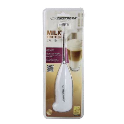 3. Spieniacz ręczny do mleka Esperanza Latte EKF001W (kolor biały)