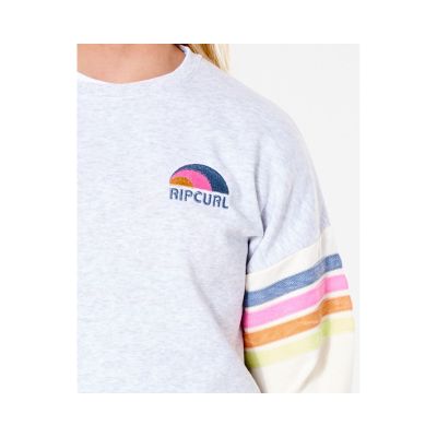 4. Bluza RIP CURL Surf Revival Crew - Girl - jasny szary