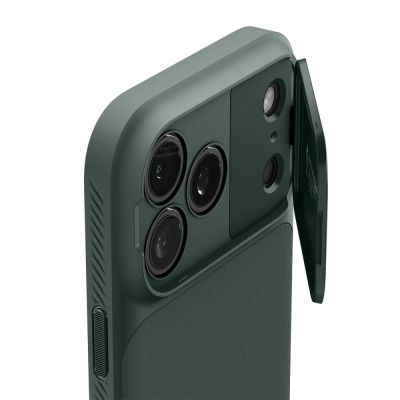 6. Etui Spigen Optik Armor MagSafe na iPhone 17 Pro - zielone