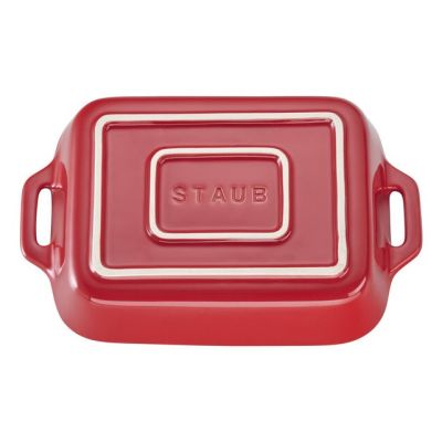 4. Prostokątny półmisek ceramiczny Staub - 4.5 litrów, Czerwony
