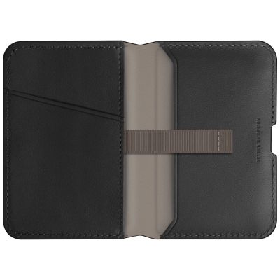 2. Portfel magnetyczny RFID UNIQ Lyden DS ze stojakiem na telefon - czarny