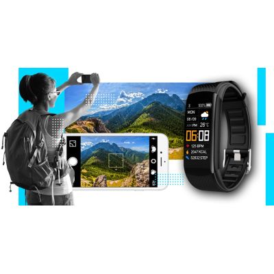 9. Smartwatch GIEWONT Czarno Niebieski 2 Paski GW200-7