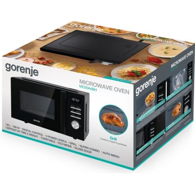 10. Gorenje MO20A4BH Czarny Kuchenka mikrofalowa kombinowana Blat 20 l 800 W