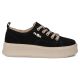 3. Skórzane półbuty sneakersy na platformie czarne Filippo DP6122