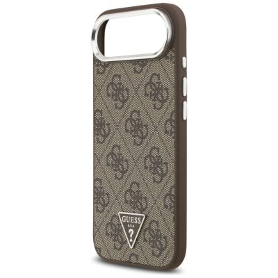 6. Etui Guess 4G Triangle Logo MagSafe na iPhone Air - brązowe