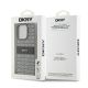 8. Etui DKNY Leather Mono Stripe & Metal Logo na iPhone 15 Pro - beżowe