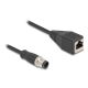 2. DeLOCK M12 Kabel adaptera z kodowaniem D 4-pinowe męski do żeńskiego RJ45 o długości 50 cm