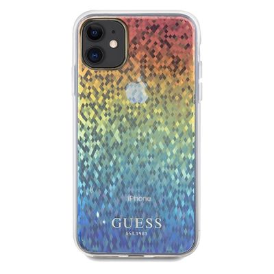 3. Etui Guess IML Faceted Mirror Disco Iridescent na iPhone 11 / Xr - wielokolorowe