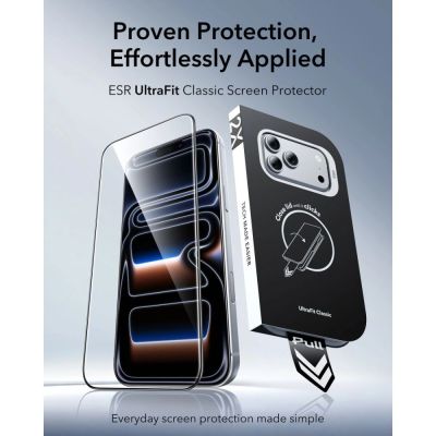 2. Szkło hartowane ESR UltraFit Classic 2-Pack na iPhone 18 Pro Max / 17 Pro Max - czarne