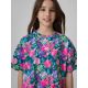 T-shirt boxy z nadrukiem dziewczęcy 4F 4FJRAW26TTSHF4243-90A
