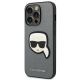 2. Etui Karl Lagerfeld Saffiano Karl's Head Patch na iPhone 14 Pro Max - srebrne