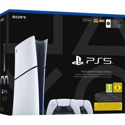 19. Konsola SONY PS5 Digital 825GB + 2 kontrolery DS5