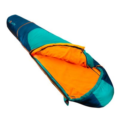 14. Śpiwór Trollkids Femund 3in1 zielony morski/niebieski madeirowski/zachód słońca na Saharze (695-358)