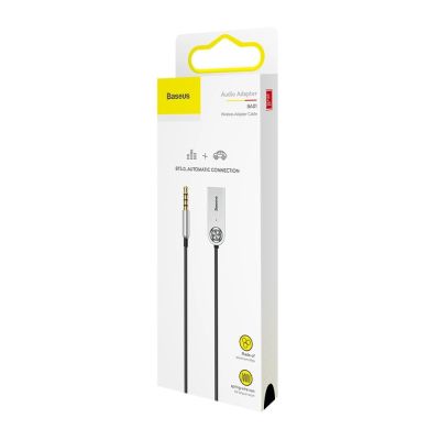 5. Baseus BA01 odbiornik dźwięku Bluetooth 5.0 kabel adapter audio AUX jack czarny (CABA01-01)