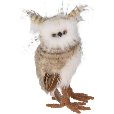 3. SOWA DEKORACYJNA STOJACA PRAWA 17CM BRĄZ