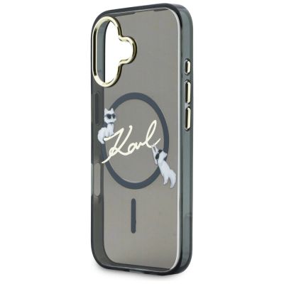6. Etui Karl Lagerfeld IML Choupettes Karl  Script Logo MagSafe na iPhone 17 - czarne