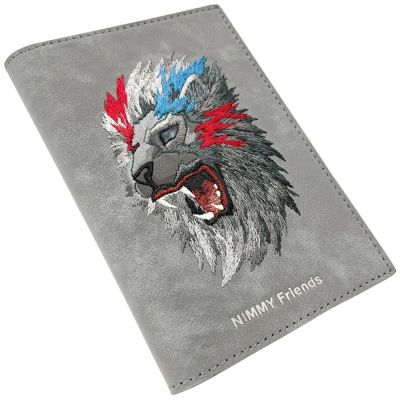 5. Etui Nimmy Raptor Lion na paszport/ portfel - szare