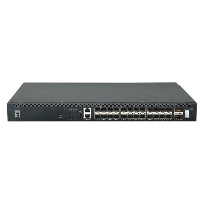 5. Przełącznik LevelOne 24x10GSFP+/2x 100GQSFP TOR zarządzany L3 1Gbps