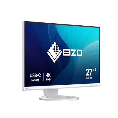 8. EIZO FlexScan EV2740S-WT - monitor LCD IPS 27", 4K UHD 3840 x 2160 (16:9), złącza USB-C (biały)
