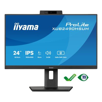 2. Monitor Iiyama TFT XUB2490HSUH IPS 24''//HDMI/DP/USB/Webcam/hoev - Płaski ekran - 60,5 cm