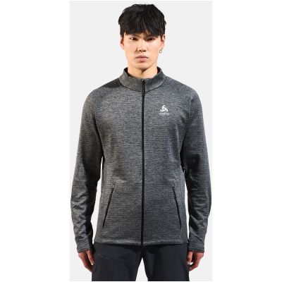 3. Bluza rozpinana z półgolfem trekkingowa męska Odlo TENCIA szary