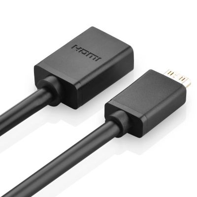 3. Ugreen kabel adapter przejściówka HDMI (żeński) - mini HDMI (męski) 4K 60 Hz Ethernet HEC ARC audio 32 kanały 22 cm czarny (20137)