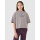 2. Crop top oversize z nadrukiem dziewczęcy 4F 4FJRSS25TTSHF2587-83S