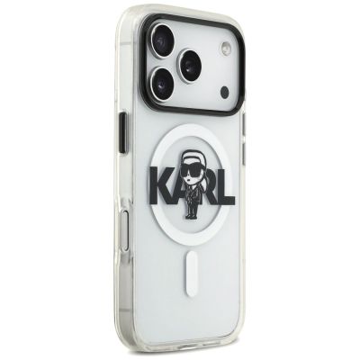 4. Etui Karl Lagerfeld IML Karl Sketch Logo MagSafe do iPhone 17 Pro - przezroczyste