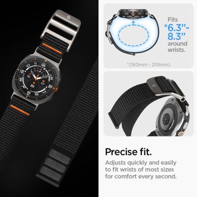 3. Pasek Spigen DuraPro na Samsung Galaxy Watch Ultra 47 mm - czarny