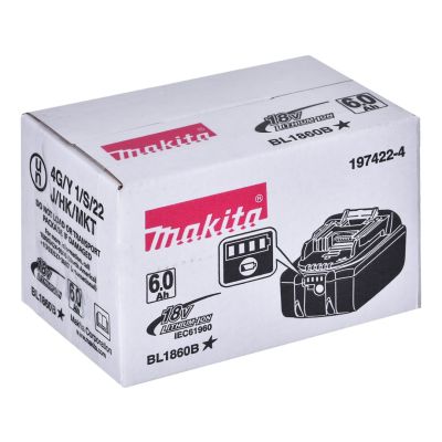 3. Akumulator 18V 6,0Ah BL1860B 197422-4 MAKITA BOX