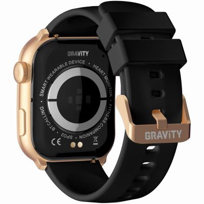 9. Smartwatch Damski GRAVITY GT28-5 Pasek + Bransoleta Różowe złoto Czarny
