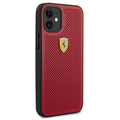 4. Etui Ferrari On Track Perforated na iPhone 12 mini - czerwone