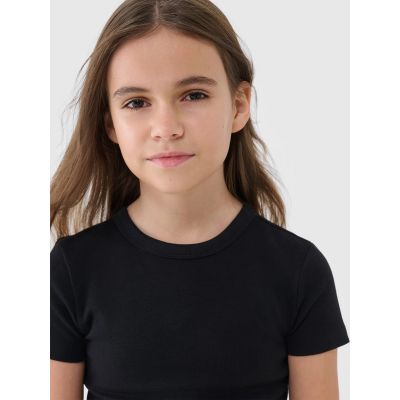 Dziewczęcy top basic t-shirt 4F 4FJWSS25TTSHF1852-20S