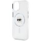 6. Etui Karl Lagerfeld IML Metal Karl Head MagSafe do iPhone 15 biały
