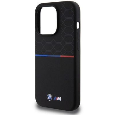 6. Etui BMW M Silicone Pattern MagSafe na iPhone 15 Pro - czarne