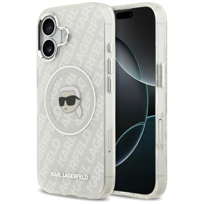 Etui Karl Lagerfeld IML Karl Head Logo MagSafe na iPhone 17 - szare