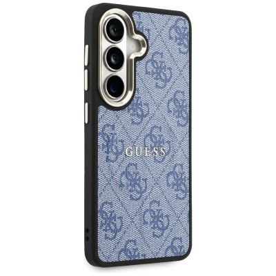 4. Etui Guess 4G Embossed Ring MagSafe na Samsung Galaxy S26 - niebieskie
