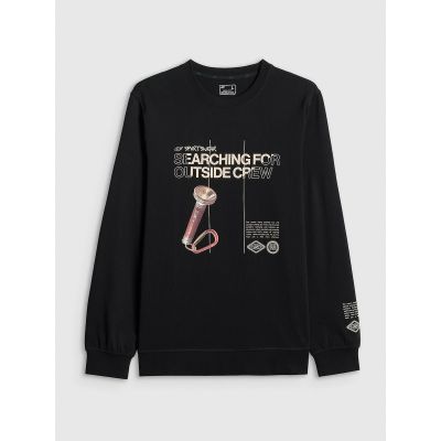 7. Longsleeve regular z nadrukiem męski 4F 4FRSS26TLONM674-20S