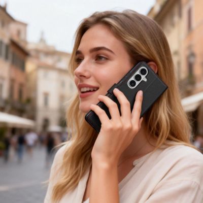 7. Etui Tech-Protect Wallet na Samsung Galaxy S26 - czarno-czerwone