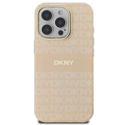3. Etui DKNY Repeat Texture Pattern & Stripe MagSafe na iPhone 16 Pro - różowe