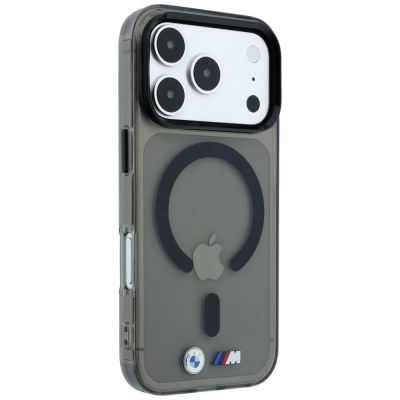 4. Etui BMW M IML Glossy Metal Logo & Trims MagSafe na iPhone 18 Pro Max / 17 Pro Max - czarne