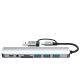 4. Adapter Tech-Protect HB06 HUB Adapter 8w1 TYP-C + USB2.0 + USB3.0 + SD/TF + AV3.5 - szary