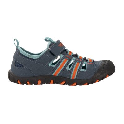 2. Sandały sportowe dziecięce dla chłopca/dziewczynki Trollkids Kids Sandefjord Sandal XT dark navy/dusky turquoise/glow orange (668-110)